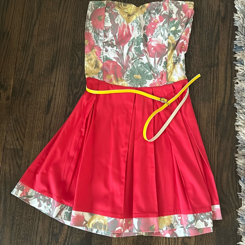 MADE IN ITALY belted floral dress